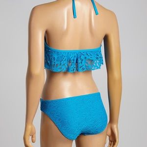 Kenneth Cole Reaction Swim - NWT Kenneth Cole Blue Crochet One Piece Swimsuit Kenneth Cole Reaction Swim - NWT Kenneth Cole Blue Crochet One Piece Swimsuit